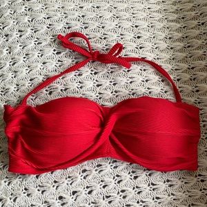 Kona Sol red bikini top. Size XL. Removable strap.